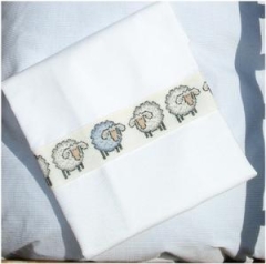 Fremme Stickpackung - Band mit Schafen blau