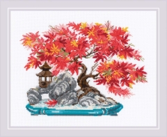 Stickpackung Riolis - Autumn Bonsai 30x24 cm