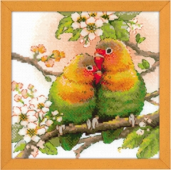 Riolis Stickpackung - Lovebirds