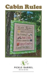 Stickvorlage Pickle Barrel Designs - Cabin Rules