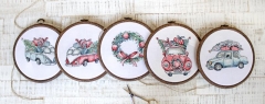 Leti Stitch - Christmas Retro Cars