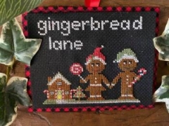 Stickvorlage Frog Cottage Designs Gingerbread Lane 