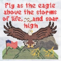 Stickvorlage Sister Lou Stitches - Eagle Wings