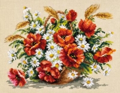 Stickpackung Chudo Igla - Bouquet of wildflowers 27x21 cm