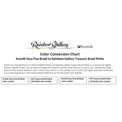 Umrechnungstabelle Kreinik zu Rainbow Gallery Petite Treasure Braid - pdf-download