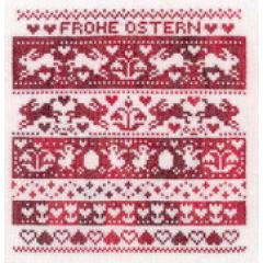 Gisela Süskind - Ostermustertuch 2 rot - Ausverkauf