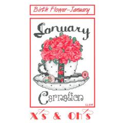 Xs and Ohs - Teacup Flowers January (Ausverkauf)