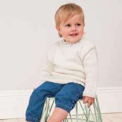 Rico Design Strick-Set Babypullover weiß (Ausverkauf)
