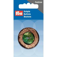 Knopf Kokos/Perlmutt beige/grün Ø 34 mm - Prym (Ausverkauf)
