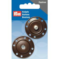 Annäh-Druckknopf Ø 35 mm braun - Prym (Ausverkauf)