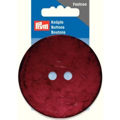 Knopf Kokos rund dunkelrot Ø 70 mm - Prym (Ausverkauf)