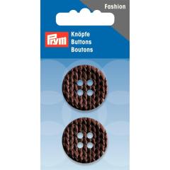 Knopf Strick braun Ø 25 mm - Prym (Ausverkauf)