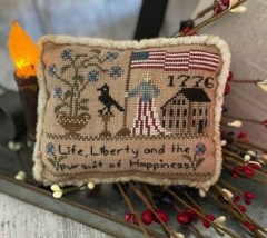 Stickvorlage Mani Di Donna - Flag Of Liberty Pillow