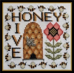 Stickvorlage Hinzeit - Honey Hive w/charm
