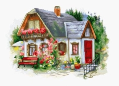 Stickpackung Luca-S - Beautiful Country House 34x24 cm