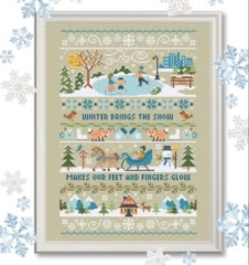 Stickvorlage Tiny Modernist Inc - Winter Band Sampler