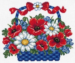 Stickvorlage Imaginating - Patriotic Bouquet