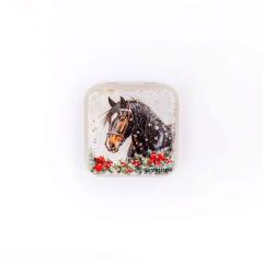 Winter Horse Metallic Box - Nadelbox Leti Stitch
