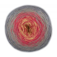 Woolly Hugs Bobbel Cotton - rot-gelb-grau (54)