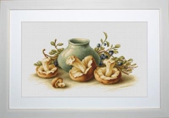 Luca-S Stickpackung - Still Life with Mushrooms 39x20,5 cm