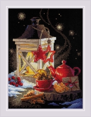 Stickpackung Riolis - Winter Tea Time 18x24 cm
