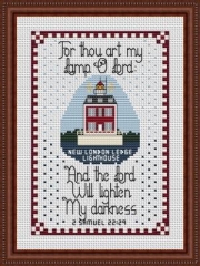 Stickvorlage Happiness Is Heartmade - New London Ledge Lighthouse