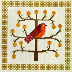 Fremme Stickpackung - Vogel im Baum