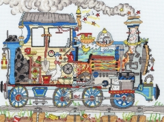 Bothy Threads - Cut Thru´ Steam Train 36 x 26 cm