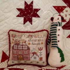 Stickvorlage Pansy Patch Quilts & Stitchery - Christmas House 