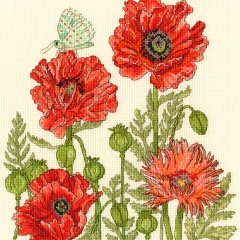 Stickpackung Bothy Threads - Poppy Garden 25 x 25 cm