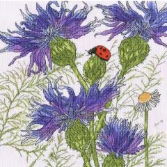 Bothy Threads - Cornflower Garden 26x26 cm