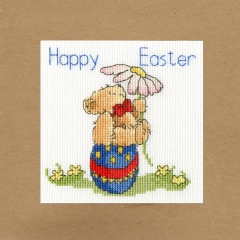Bothy Threads - Greeting Card Easter Teddy