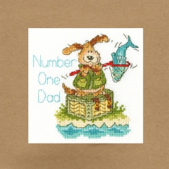 Bothy Threads Stickpackung - Greeting Card - Number 1 Dad