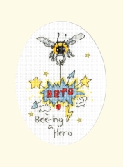 Stickpackung Bothy Threads - Greeting Card Bee-ing A Hero