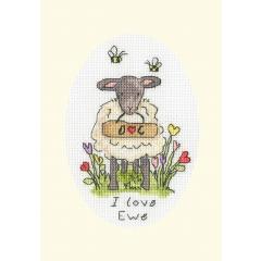 Bothy Threads - Greeting Card - I Love Ewe