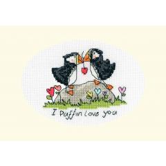 Bothy Threads Stickpackung - Greeting Card - I Puffin Love You