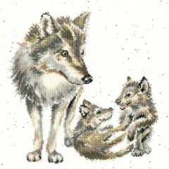 Stickpackung Bothy Threads - Wolf Pack 26 x 26 cm