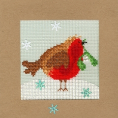 Bothy Threads - Christmas Card - Snowy Robin