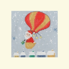 Bothy Threads - Christmas Card - Delivery By Balloon