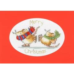 Bothy Threads - Christmas Card - Mice on Ice