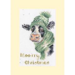 Bothy Threads Stickpackung - Christmas Card - Moo-rry Christmas