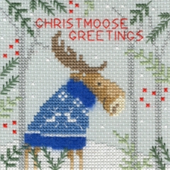 Bothy Threads - Christmas Card - Xmas Moose