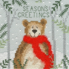 Bothy Threads Stickpackung - Christmas Card - Xmas Bear