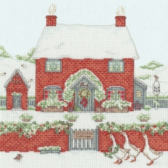 Stickpackung Bothy Threads - Christmas Cottage 26 x 26 cm