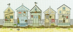 Stickpackung Bothy Threads - New England Beach Huts 38 x 16 cm