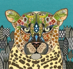 Stickpackung Bothy Threads - Jewelled Leopard 32 x 32 cm