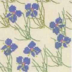 Fremme Stickpackung - Blaue Blumen 13x13 cm