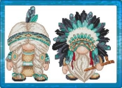 Stickvorlage Les Petites Croix De Lucie - Indians Gnomes 