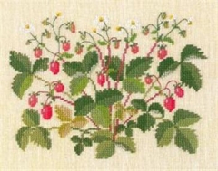 Fremme Stickpackung - Wilde Erdbeeren 20,5x22,5 cm
