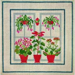 Fenster mit Weihnachtsstern - Haandarbejdets Fremme (Stickpackung)